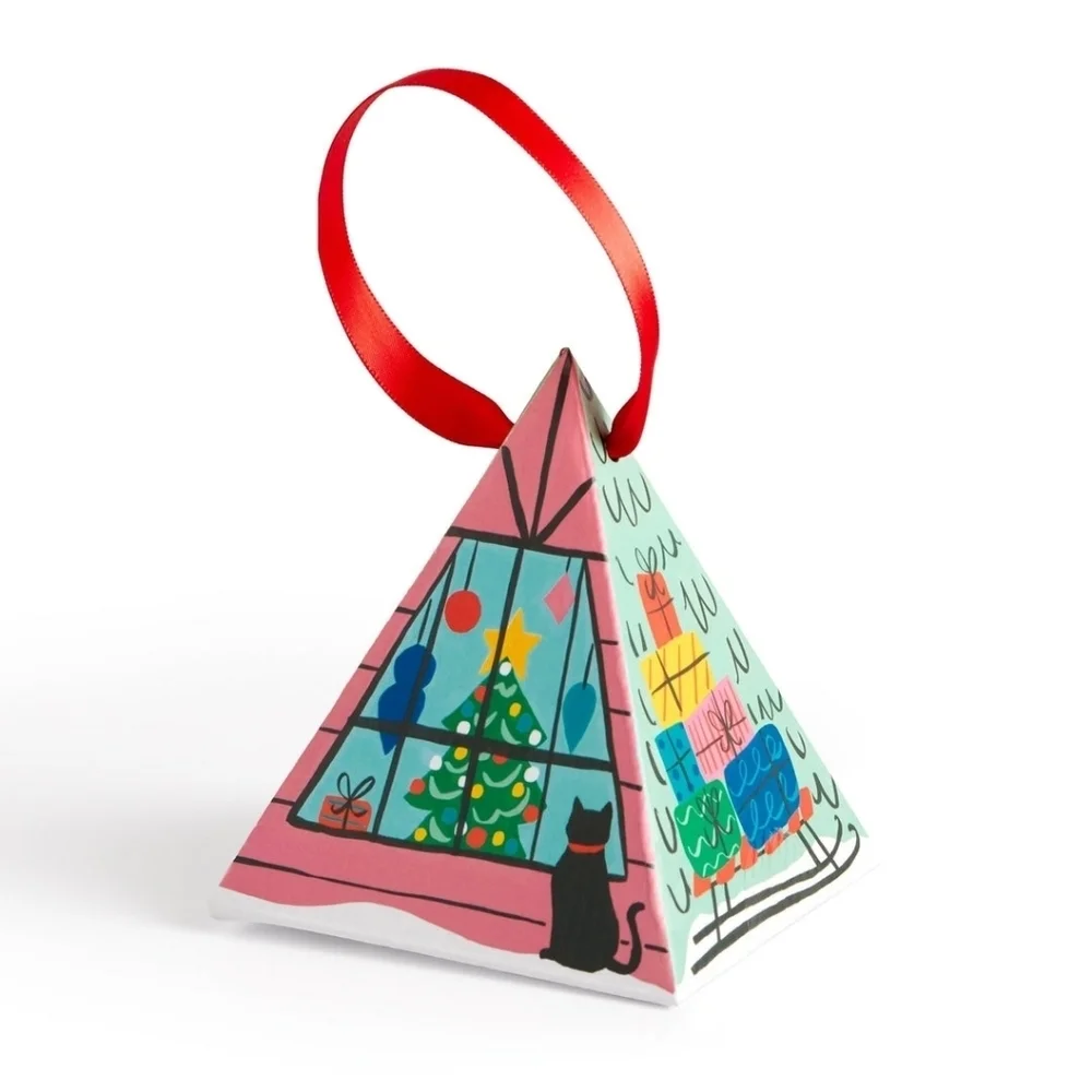 Anthropologie Louise Cunningham Starling Alpine Cottage Mini Puzzle Ornament NWT